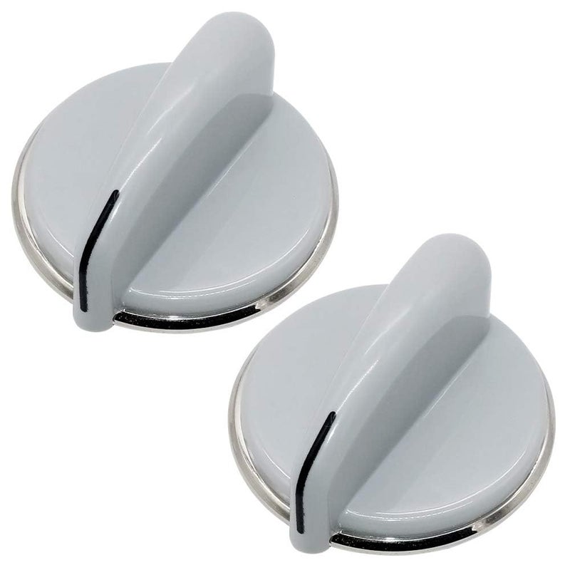 prime&swift WH01X10462 Dryer Control Knob with Reinforced Metal Ring (2Pack) Replacement fit for GE Dryer Knob WH01X10309,AP4485269,Grey - Image 1